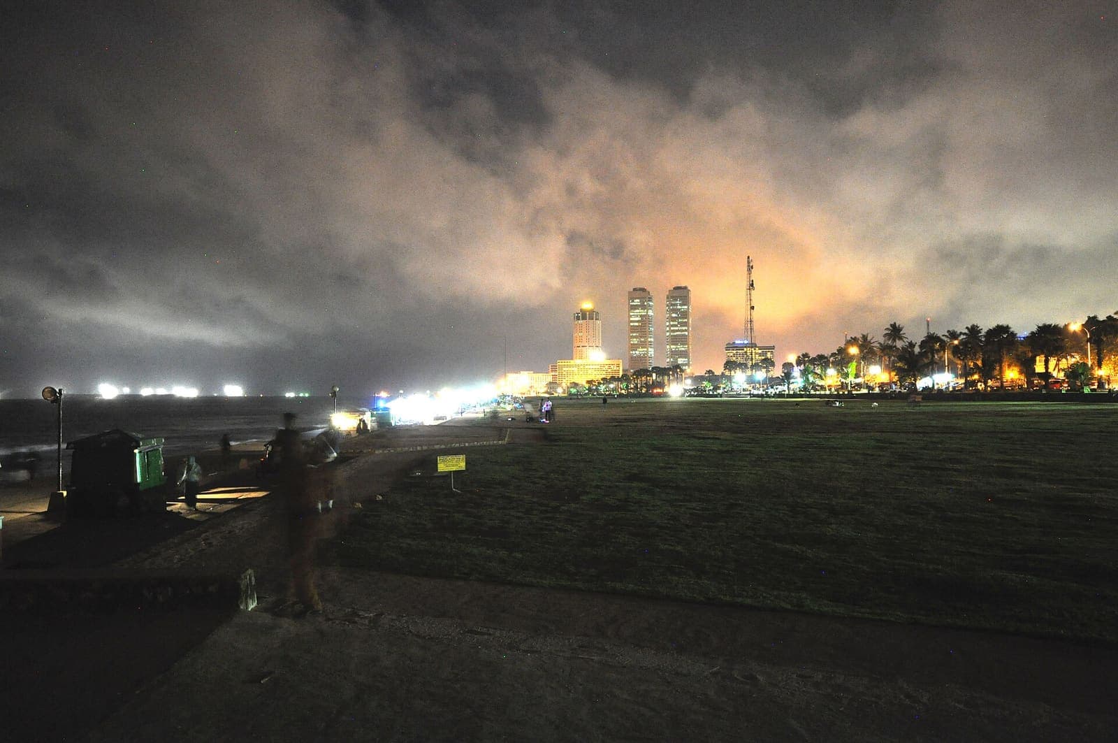 Galle Face Green at night